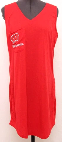 NEW University of Wisconsin Badgers dress Sleepwear Tank Nightgown Women's M Cover
