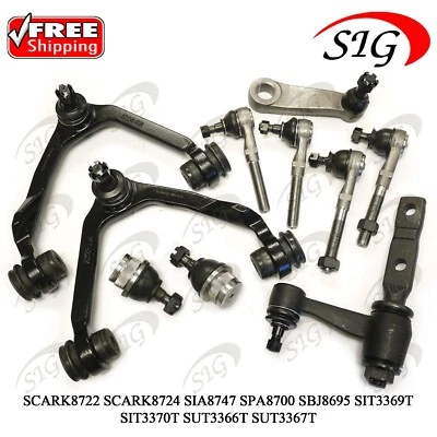 Kit de suspensión de brazo de control superior delantero de 10 piezas para Lincoln Navigator 1998-2002 4x4 Foto 1 de 4