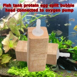 Wooden Air Stone Diffuser Marine Aquarium AIR BUBBLES Tank Wood P7H5 Fish K9C7 - Picture 1 of 10