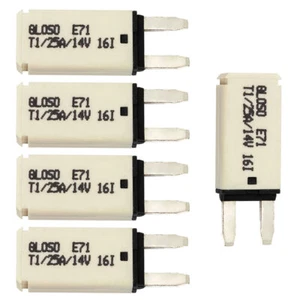 5x 25A Mini ATM Manual Reset Circuit Breaker Blade Fuse Resettable car Boat Van* - Picture 1 of 8