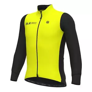 ALE Mens Cycling Jacket - Fondo 2.0 Solid - Thermal, Long Sleeve, Yellow - Picture 1 of 3