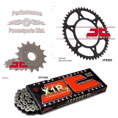 JUEGO/KIT CADENA HONDA XR650L JT PIÑONES Y JT X1R3 X-RING 15/45 93 - 16 Foto 1 de 4