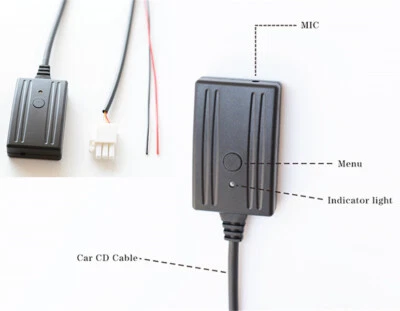 Motorcycle Audio Music Wireless Aux Cable Adapter MIC For Honda Goldwing GL1800 - Image 1 of 4