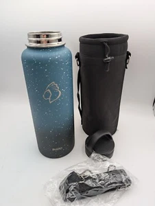 BUZIO Sports 40 Oz Water Bottle, Insulated Stainless Steel Hot Cold Doubl - Picture 1 of 14