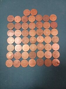 LOT OF 52 MIXED DATE TWO CENTS 1864-1869 CULL AND BETTER