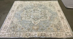 BLUE / GREY 6'-7" x 6'-7" Back Stain Rug, Reduced Price 1172673779 HLT110M-7SQ - Picture 1 of 4