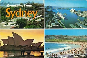 Postcard Sydney N.S.W. 4 Views Circa 1972 - Picture 1 of 2