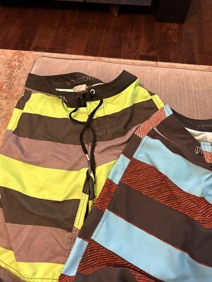 Volcom Boys Surf N Turf Board Shorts Lot Of 3 Size 16 - Image 1 of 4