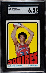 1972-73 Topps #195 JULIUS ERVING DR. J * SGC 6.5 EX-NM+  * HOF *