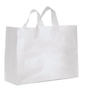 Clear Bags Plastic 250 Retail Merchandise Shopping Frosted Frosty 16 x 6 x 12 - Picture 1 of 4