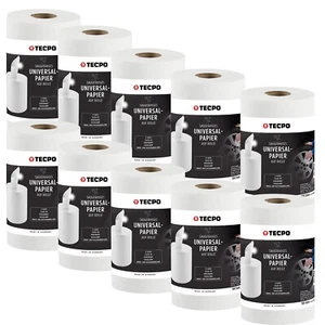 10x ROLLEN 2-lagig PUTZTUCHROLLE WEIß 300 BLATT PUTZPAPIER PAPIER WERKSTATTROLLE - Bild 1 von 4