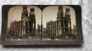 1906 San Francisco Earthquake Old Jewish Synagogue on Sutter Street Stereoview - Imagen 1 de 5