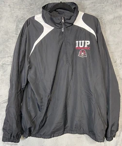 IUP Crimson Hawks Sport Tek 1/2-Zip Windbreaker Long Sleeves Shacket 2XL Y2K - Bild 1 von 13