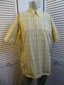 Camisa informal corta de algodón Pendleton Woolen Mills para hombre AMARILLA a cuadros L LG grande - Imagen 1 de 9