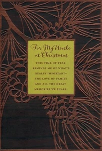Tarjeta en relieve Loving FELIZ NAVIDAD PARA TÍO, familia de Hallmark Caoba +✉ - Imagen 1 de 6