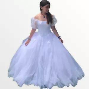 Oleg Cassini Wedding Dress Ballgown Size 0-2 XS White Corset Train Princess Full - Picture 1 of 12