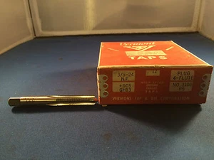 New Vermont Taps 3/8"-24NF GH13 HSS Plug Hand Taps - Picture 1 of 2