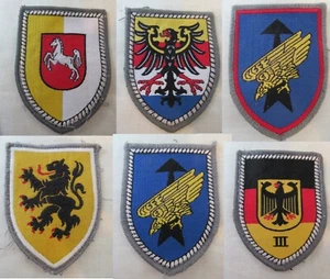 Vintage 1990s German army shoulder sleeve unit insignia patches badges various - Imagen 1 de 15