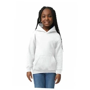 Youth Hoodie Sweatshirt, Style G18500B Large White - Picture 1 of 7