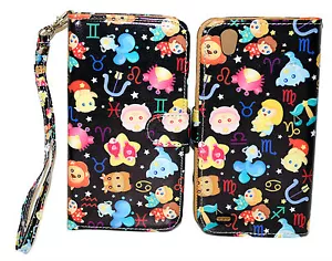 Horoscope 12 Signs Design Wallet Leather Case for ZTE Quartz Z797C - Picture 1 of 5