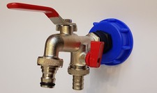 IBC Adapter 1/2" Auslaufhahn Regenwasser Tank Garten Schlauchanschluss #8D WS