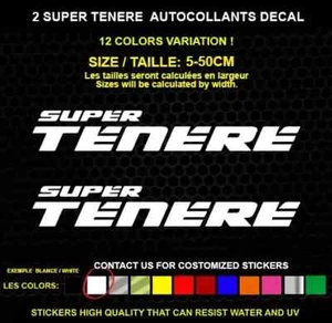 SUPER TENERE autocollant Véritable decal autocollant STICKERS IMPERMÉABLE - Imagen 1 de 2