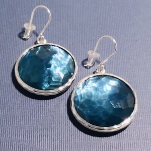 NWT IPPOLITA STERLING SILVER LARGE WONDERLAND CIRCLE EARRINGS - 0.85”  L lot - Picture 1 of 9