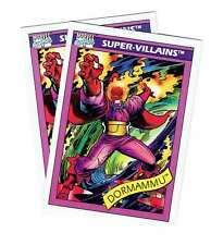 (2) DORMAMMU 1990 Marvel Universe SUPER-VILLAINS Series 1 Trading Card Lot RC