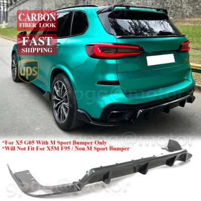 Kit difusor de parachoques trasero estilo GT de fibra de carbono para BMW X5 G05 M Sport 2019-2025 Foto 1 de 4