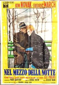 Poster grande Film Nel mezzo della notte Kim Novak - Fredric March 1959 - Picture 1 of 1