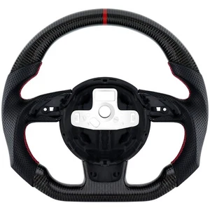KTERCT Real Carbon Fiber Steering Wheel for Audi S3 S4 S5 RS3 RS4 RS5 RS6 2012+ - Picture 1 of 6