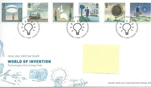 GB - FIRST DAY COVER - FDC - COMMEMS -2007- WORLD OF INVENTION -Pmk MENAI BRIDGE - Picture 1 of 1