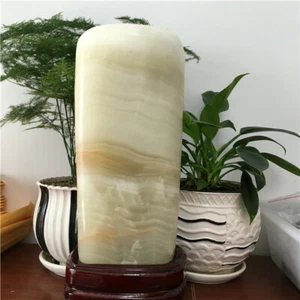 8.95Kg Natural polishing Afghanistan jade Specimen  Decoration+stand N715 - Picture 1 of 7