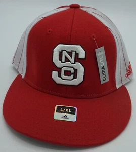 NCAA North Carolina State Wolfpack Adidas Adult Structured Flex Fit Cap Hat NEW - Picture 1 of 4