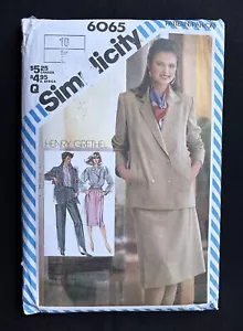 Simplicity 6065 Misses Pants, Skirt & Jacket Vintage 1983 Pattern size 10 Uncut - Picture 1 of 2
