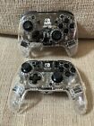 Lot Of 2 Afterglow Nintendo Switch Clear Wireless Deluxe Controller Untested