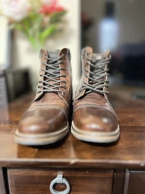 Franco Fortini Dalton Hombres Cuero Botas con Cordones al Tobillo Talla 11.5 Foto 1 de 4