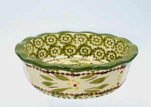 Temptations Old World Verde Mini 5" Pastel Quiche Plato para Hornear Bordes Festoneados Usado en Excelente Condición - Imagen 1 de 6