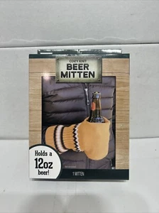 COZY KNIT BEER MITTEN HoLdS BeeR Novelty Gag Gift Prank Party Fun Crazy Goofy - Picture 1 of 2