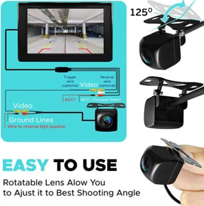 170° Wide Angle Night Vision Car Reverse Camera Rear View Parking backup camera - Picture 1 of 12
