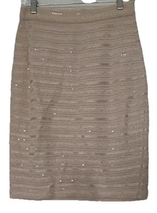 St. John Evening Knit Skirt Sequin Embellished Party Cocktail Size 6 Peach Pink - Picture 1 of 9