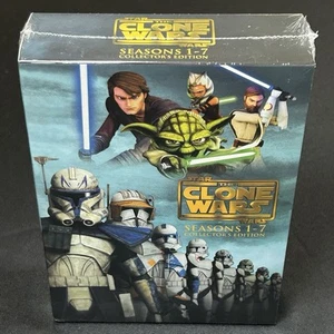 Star Wars Clone Wars DVD Set Seasons 1-7 Collector’s Edition New - Imagen 1 de 4