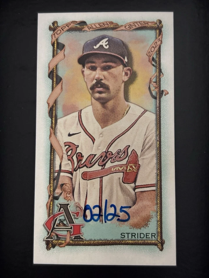 2023 Topps Allen & Ginter Spencer Strider Brooklyn Back Mini #02/25 Braves *Mint - Image 1 of 2
