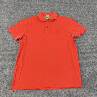 Boss Hugo Boss Polo Shirt Mens Medium Red Regular Fit Classic Cotton Embroidered - Image 1 of 4