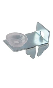 SSWBasics Left/Right End Glass Shelf Clips with Rubber Bumpers - Chrome Finish - Picture 1 of 1