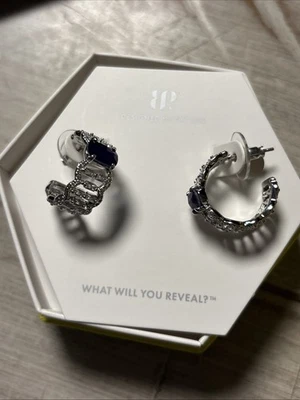 Bomb Party A Song Hecho Zafiro Sólido Cuarzo Chapado en Rodio ER94181 Foto 1 de 3