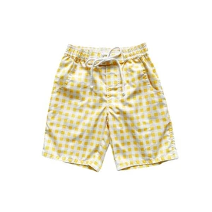 Wildling Yellow Gingham Swim Shorts Size 4 - Picture 1 of 4