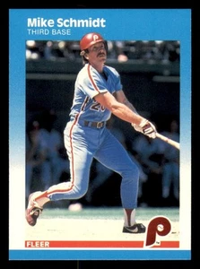 Fleer Glossy #187 1987 Mike Schmidt - Imagen 1 de 2