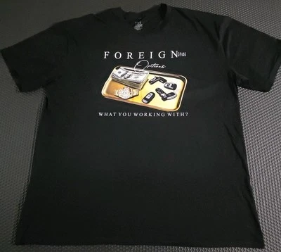 Opciones extranjeras en blanco ¿Con qué trabajas? Camiseta negra 3XL Foto 1 de 4