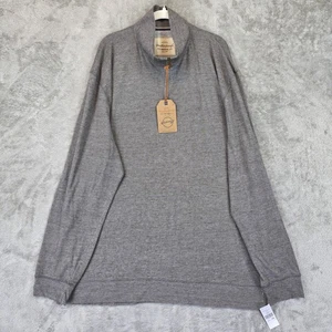 Weatherproof Vintage Sweater Mens 3XL Gray Quarter Zip Pullover Mock Neck Knit - Picture 1 of 13